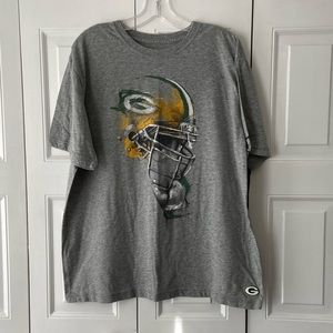 Nike NFL apparel, Green Bay Packer Tee Shirt, gray, Size XL